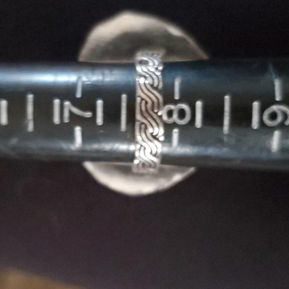 New Unique Heart Shaped Chevron Amethyst 925 Silver Statement Ring. - Picture 13 of 16